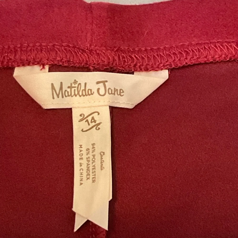 Girls Matilda Jane Heart to Heart Isabella Faux Suede Magenta Moto Leggings 14
